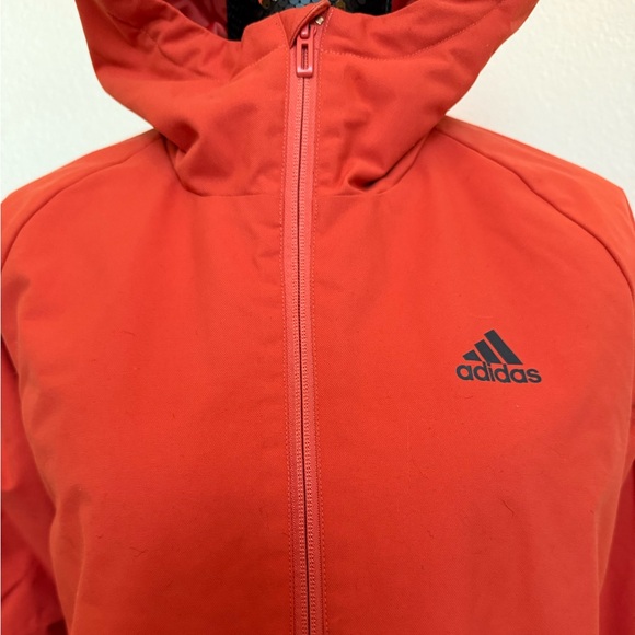 EUC Adidas Womans Hooded Weatherproof Jacket Size Small - Picture 2 of 10